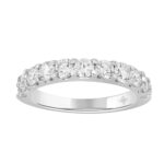 LADIES BAND 1CT ROUND DIAMOND 14K WHITE GOLD