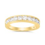 LADIES BAND 1CT ROUND DIAMOND 14K YELLOW GOLD