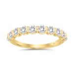 LADIES BAND 1CT ROUND DIAMOND 14K YELLOW GOLD