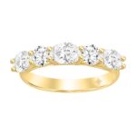 LADIES BAND 2CT ROUND/OVAL DIAMOND 14K YELLOW GOLD