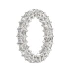 LADIES BAND 3 1/4CT PRINCESS DIAMOND 14K WHITE GOLD - Image 3