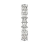 LADIES BAND 3 1/4CT PRINCESS DIAMOND 14K WHITE GOLD - Image 4