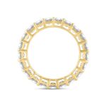 LADIES BAND 6 1/3CT EMERALD DIAMOND 14 K YELLOW GOLD - Image 2