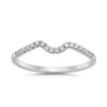 LADIES BAND ONLY 1/4CT ROUND DIAMOND 14K WHITE GOLD