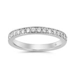 LADIES BAND ONLY 1/4CT ROUND DIAMOND 14K WHITE GOLD