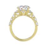 LADIES BRIDAL RING 4 3/4CT ROUND/EMERALD DIAMOND 14K YELLOW GOLD (CENTER STONE ROUND DIAMOND 3.00CT) - Image 5