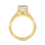 LADIES BRIDAL SET 2CT ROUND DIAMOND 14K YELLOW GOLD (CENTER STONE ROUND DIAMOND 1 1/2CT ) - Image 2