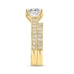 LADIES BRIDAL SET 2CT ROUND DIAMOND 14K YELLOW GOLD (CENTER STONE ROUND DIAMOND 1 1/2CT ) - Image 3