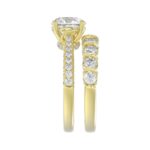 LADIES BRIDAL SET 3 1/2CT ROUND DIAMOND 14K YELLOW GOLD (CENTER STONE ROUND DIAMOND 2.00CT) - Image 4