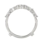 LADIES ENHANCERS RING 1 1/4CT ROUND/MARQUISE DIAMOND 14K WHITE GOLD - Image 2