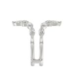 LADIES ENHANCERS RING 1 1/4CT ROUND/MARQUISE DIAMOND 14K WHITE GOLD - Image 4