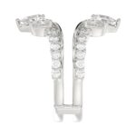 LADIES ENHANCERS RING 1 3/4CT ROUND/PEAR/DIAMOND 14K WHITE GOLD - Image 3