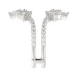 LADIES ENHANCERS RING 1 3/4CT ROUND/PRINCESS/EMERALD DIAMOND 14K WHITE GOLD - Image 2