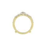 LADIES ENHANCERS RING 2 1/4CT ROUND/PEAR/MARQUISE DIAMOND 14K YELLOW GOLD - Image 2