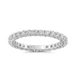 LADIES ETERNITY BAND 1.00CT ROUND DIAMOND 14K WHITE GOLD