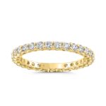 LADIES ETERNITY BAND 1.00CT ROUND DIAMOND 14K YELLOW GOLD