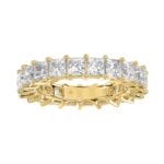 LADIES ETERNITY BAND 2CT PRINCESS DIAMOND 14K YELLOW GOLD