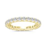 LADIES ETERNITY BAND 2CT ROUND DIAMOND 14K YELLOW GOLD