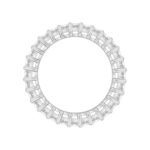 LADIES ETERNITY BAND 3CT EMERALD DIAMOND 14K WHITE GOLD - Image 3