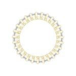 LADIES ETERNITY BAND 3CT EMERALD DIAMOND 14K YELLOW GOLD - Image 3