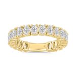 LADIES ETERNITY BAND 3CT OVAL DIAMOND 18K YELLOW GOLD