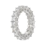 LADIES ETERNITY BAND 4 3/4CT PRINCESS DIAMOND 14K WHITE GOLD - Image 3