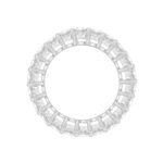 LADIES ETERNITY BAND 5 1/3CT EMERALD DIAMOND 14K WHITE GOLD - Image 2
