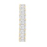 LADIES ETERNITY BAND 5 1/3CT EMERALD DIAMOND 14K YELLOW GOLD - Image 3
