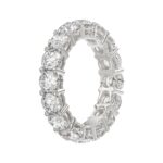 LADIES ETERNITY BAND 5CT ROUND DIAMOND 14K WHITE GOLD - Image 3