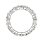 LADIES ETERNITY BAND 6 5/8CT EMERALD DIAMOND 14K WHITE GOLD - Image 2