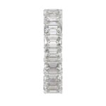 LADIES ETERNITY BAND 6 5/8CT EMERALD DIAMOND 14K WHITE GOLD - Image 4