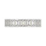 LADIES ETERNITY BAND 6 5/8CT EMERALD DIAMOND 14K WHITE GOLD - Image 5