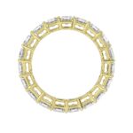 LADIES ETERNITY BAND 6 5/8CT EMERALD DIAMOND 14K YELLOW GOLD - Image 2