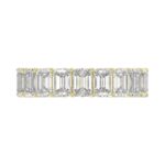 LADIES ETERNITY BAND 6 5/8CT EMERALD DIAMOND 14K YELLOW GOLD - Image 5