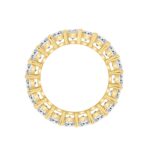 LADIES ETERNITY BAND 6CT PRINCESS DIAMOND 14K YELLOW GOLD - Image 2