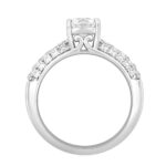 LADIES RING 1 1/2CT ROUND DIAMOND 14K WHITE GOLD (CENTER STONE ROUND DIAMOND 1CT) - Image 2