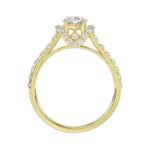 LADIES RING 1 1/2CT ROUND/OVAL DIAMOND 14K YELLOW GOLD (CENTER STONE OVAL DIAMOND 1CT) - Image 2