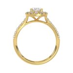 LADIES RING 1 1/2CT ROUND/OVAL DIAMOND 14K YELLOW GOLD (CENTER STONE OVAL DIAMOND 1CT) - Image 2