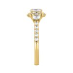 LADIES RING 1 1/4CT OVAL/PRINCESS/ROUND DIAMOND 14K YELLOW GOLD (CENTER STONE OVAL DIAMOND 3/8CT) - Image 3
