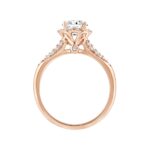 LADIES RING 1 1/4CT ROUND DIAMOND 14K ROSE GOLD - Image 2