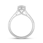 LADIES RING 1 1/4CT ROUND DIAMOND 14K WHITE GOLD - Image 2