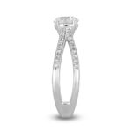 LADIES RING 1 1/4CT ROUND DIAMOND 14K WHITE GOLD - Image 3