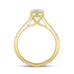LADIES RING 1 1/4CT ROUND DIAMOND 14K YELLOW GOLD - Image 2