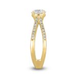 LADIES RING 1 1/4CT ROUND DIAMOND 14K YELLOW GOLD - Image 3
