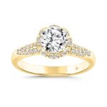 LADIES RING 1 1/4CT ROUND DIAMOND 14K YELLOW GOLD