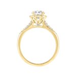 LADIES RING 1 1/4CT ROUND DIAMOND 14K YELLOW GOLD - Image 2