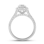 LADIES RING 1 3/4CT ROUND DIAMOND 14K WHITE GOLD (CENTER STONE ROUND DIAMOND 1CT ) - Image 2