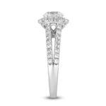 LADIES RING 1 3/4CT ROUND DIAMOND 14K WHITE GOLD (CENTER STONE ROUND DIAMOND 1CT ) - Image 3