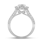 LADIES RING 1 3/4CT ROUND DIAMOND 14K WHITE GOLD (CENTER STONE ROUND DIAMOND 1CT ) - Image 2