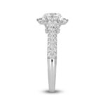 LADIES RING 1 3/4CT ROUND DIAMOND 14K WHITE GOLD (CENTER STONE ROUND DIAMOND 1CT ) - Image 3